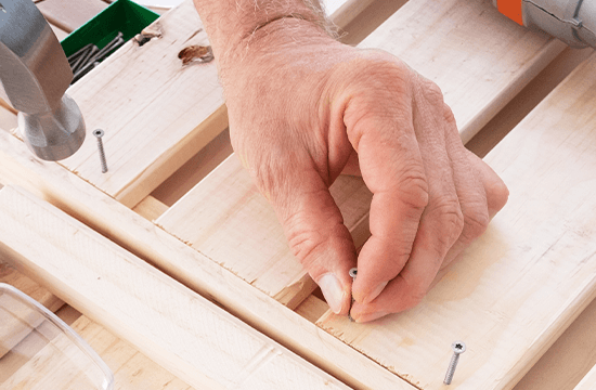 Amish Wood Construction Bed Foundation